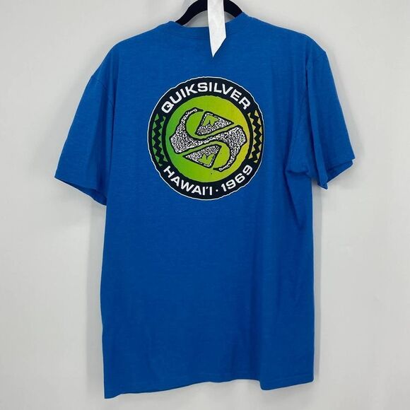 Quick Silver Royal Blue Graphic Tee Hawaii 1968 Large - Picture 1 of 5